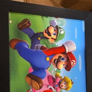Nintendo Mario & Luigi Colorful Framed Print - Red, Green, Blue, Pink, Yellow